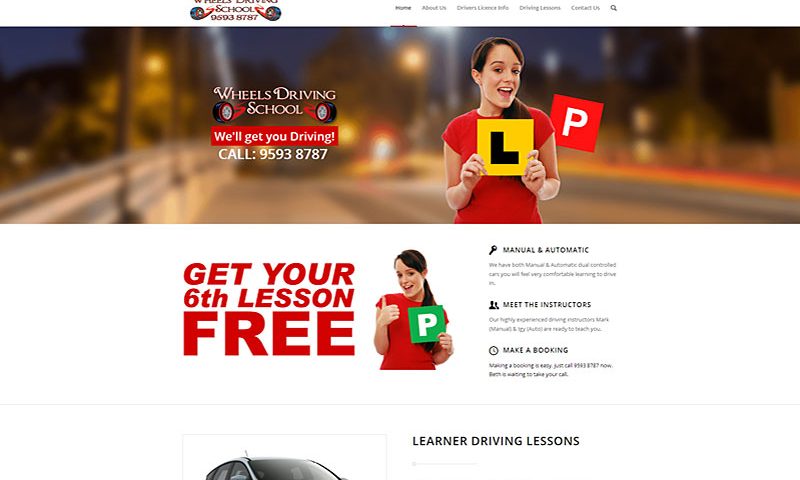 wheels-driving-school-website-design